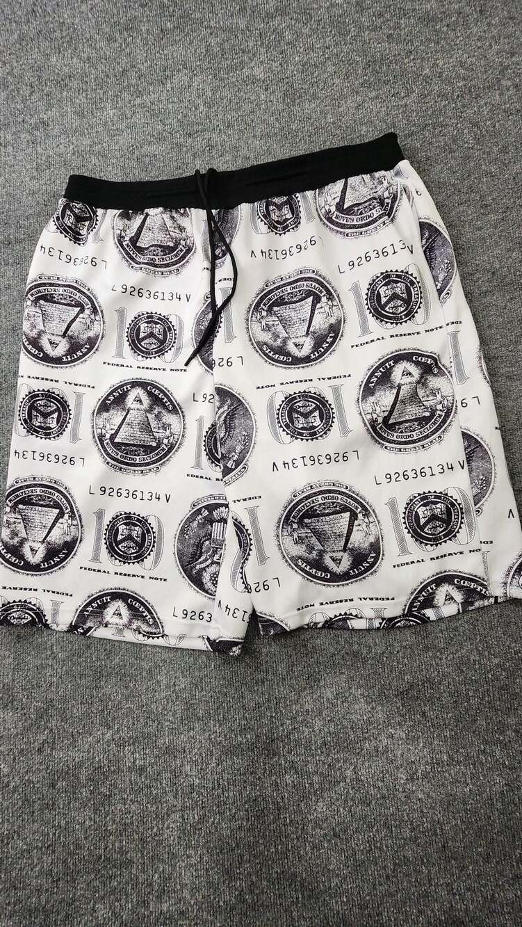 G-NET Money Print Drawstring Shorts 4XL